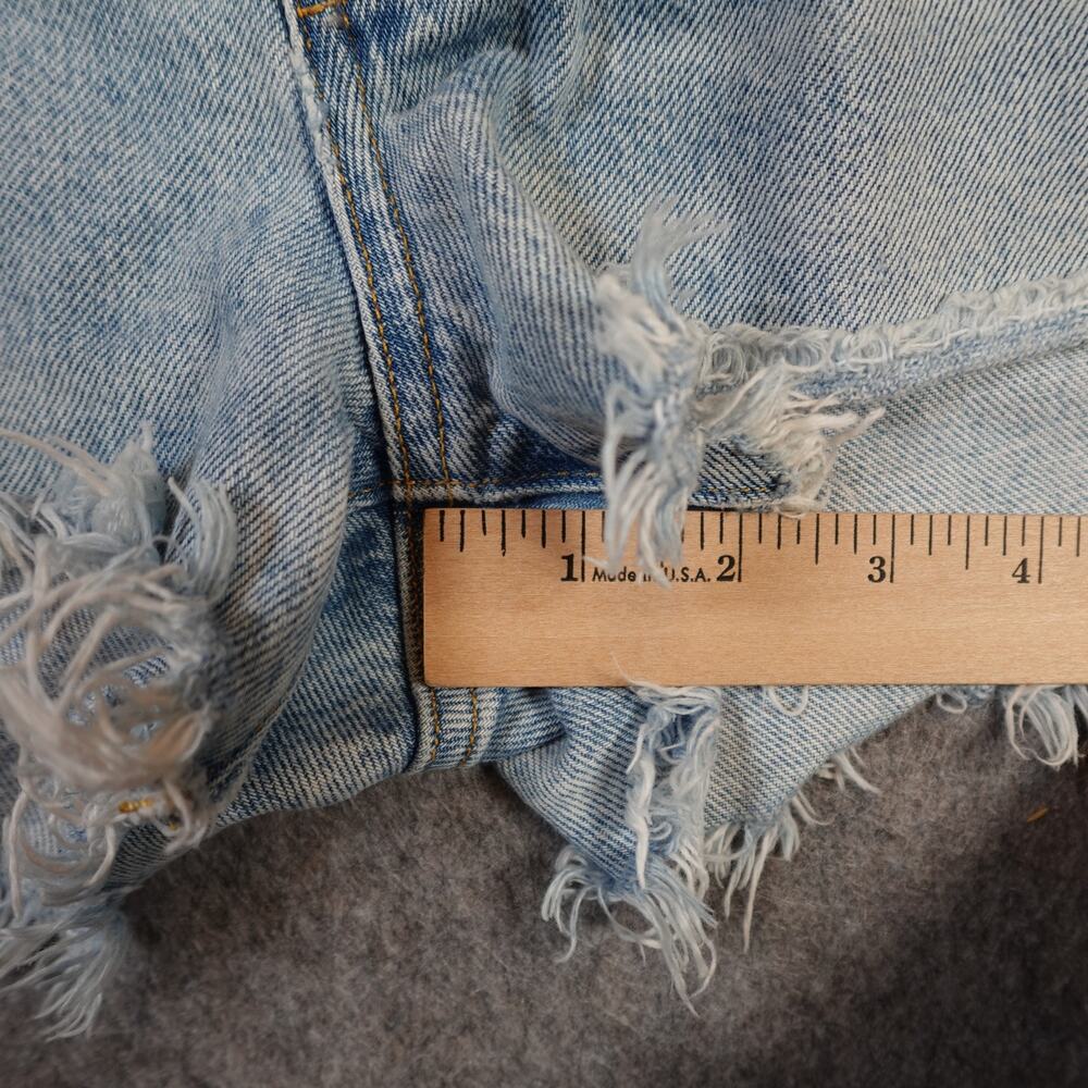 AGOLDE Shorts Womens 28 Parker Vintage Cutoff Denim Button Fly Distressed - Picture 5 of 10